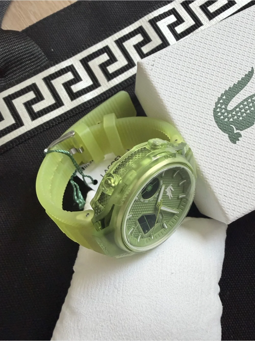 Brand new with tags Lacoste LC33 Unisex Analog & Digital Watch in Lime color